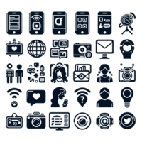 Social media icons PNG file