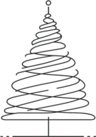 minimal line art Christmas tree png