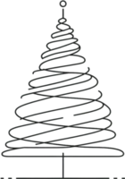 minimal ligne art Noël arbre png