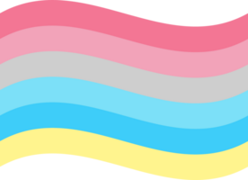 Genderflux pride flag in shape. LGBTQ flag in shape png