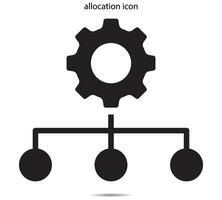 allocation icon, Vector illustration