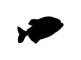 Piranha Fish Silhouette, can use for Logo Gram, Website, Art Illustration, Pictogram, Icon or Graphic Design Element. Vector Illustration