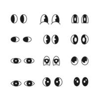 Eyes set for retro cartoon character design vector