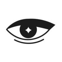 Eye with star shaped pupil illustration vector