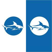 Unique and creative shark logo vector design. Wild Fish Vector Illustration