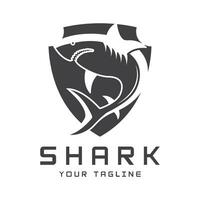 Unique and creative shark logo vector design. Wild Fish Vector Illustration