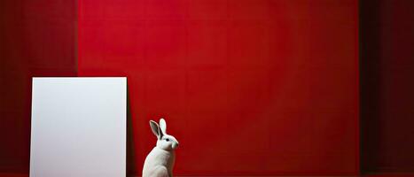 AI generated Symbol of the Chinese New Year of the rabbit. Happy Chinese New Year. photo