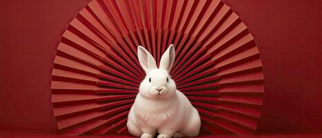 AI generated Symbol of the Chinese New Year of the rabbit. Happy Chinese New Year. photo