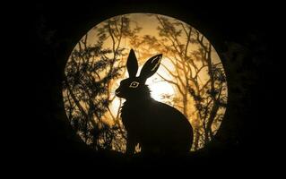 AI generated Symbol of the Chinese New Year of the rabbit. Happy Chinese New Year. photo