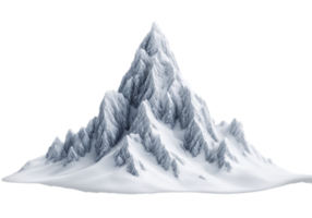 ai gerado Nevado montanha isolado em transparente fundo png