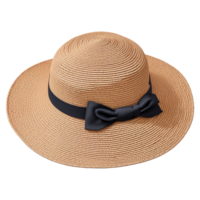 AI generated Womens Straw Hat Isolated on Transparent Background png