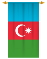 azerbaijan flagga vertikal vimpel isolerat png