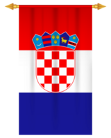 Croatia flag vertical pennant isolated png