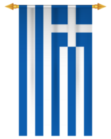 Greece flag vertical pennant isolated png