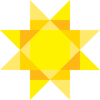 8 hörn gul stjärna png