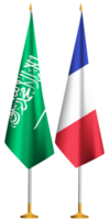 France,Saudi Arabia flags together png