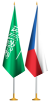 Czech Republic,Saudi Arabia flags together png