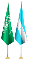 Honduras,Saudi Arabia flags together png