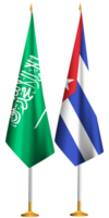 Cuba,Saudi Arabia flags together png