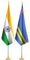 Aruba,Indian small table flags together png