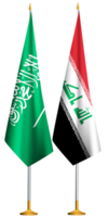 Iraq,Saudi Arabia flags together png