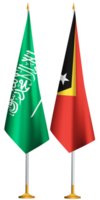 East Timor,Saudi Arabia flags together png