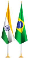 Braziliaans, Indiaas klein tafel vlaggen samen png