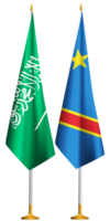 Dr Congo,Saudi Arabia flags together png