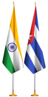 Cuba,Indian small table flags together png