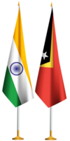 öst timor, indisk små tabell flaggor tillsammans png