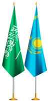 Kazakhstan,Saudi Arabia flags together png