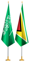 Guyana, Arabia Saudita arabia banderas juntos png