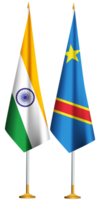 Dr Congo, India pequeño mesa banderas juntos png