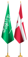 Denmark,Saudi Arabia flags together png