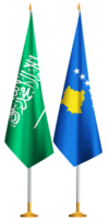 Kosovo,Saudi Arabia flags together png