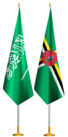 Dominica,Saudi Arabia flags together png