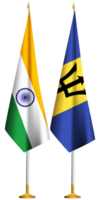 Barbados,Indian small table flags together png