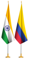 Colombia,Indian small table flags together png