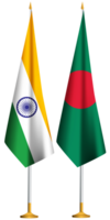 Bangladesh, Indiaas klein tafel vlaggen samen png