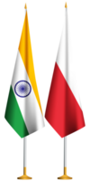 Poland,Indian small table flags together png