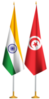 Túnez, India pequeño mesa banderas juntos png