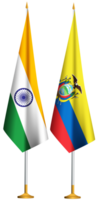 Ecuador, Indiaas klein tafel vlaggen samen png