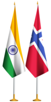 Noruega, India pequeño mesa banderas juntos png