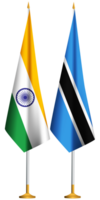 Botswana, India pequeño mesa banderas juntos png