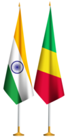 Congo Republic ,Indian small table flags together png