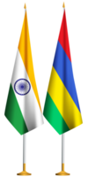 Mauritius,Indian small table flags together png