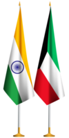 kuwait, indisk små tabell flaggor tillsammans png