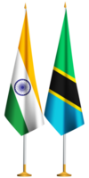 Tanzania,Indian small table flags together png