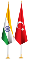 Turkey,Indian small table flags together png