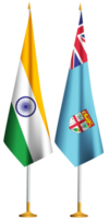 Fidschi, indisch klein Tabelle Flaggen zusammen png
